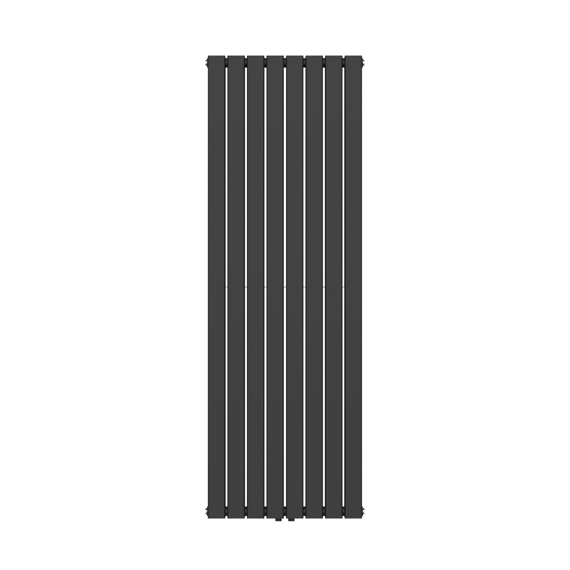 Radiateur vertical Carré double face – 1800 × 608 mm – 2 164 W – noir – raccordement central