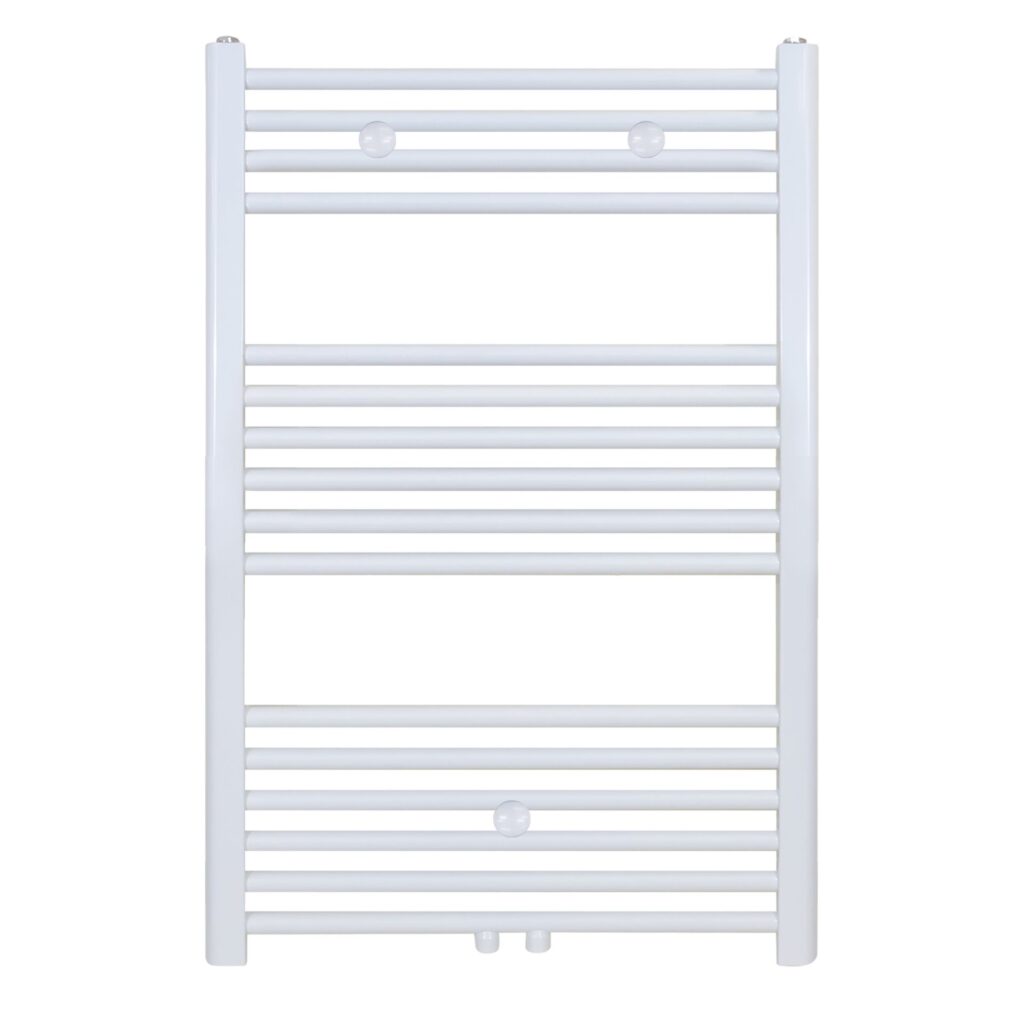 Sèche-serviettes Belrad – blanc – 1000 × 500 mm – 436 W – raccordement latéral ou central