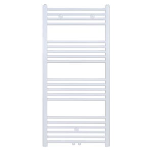 Sèche-serviettes Belrad – blanc – 1200 × 400 mm – 458 W – raccordement latéral ou central
