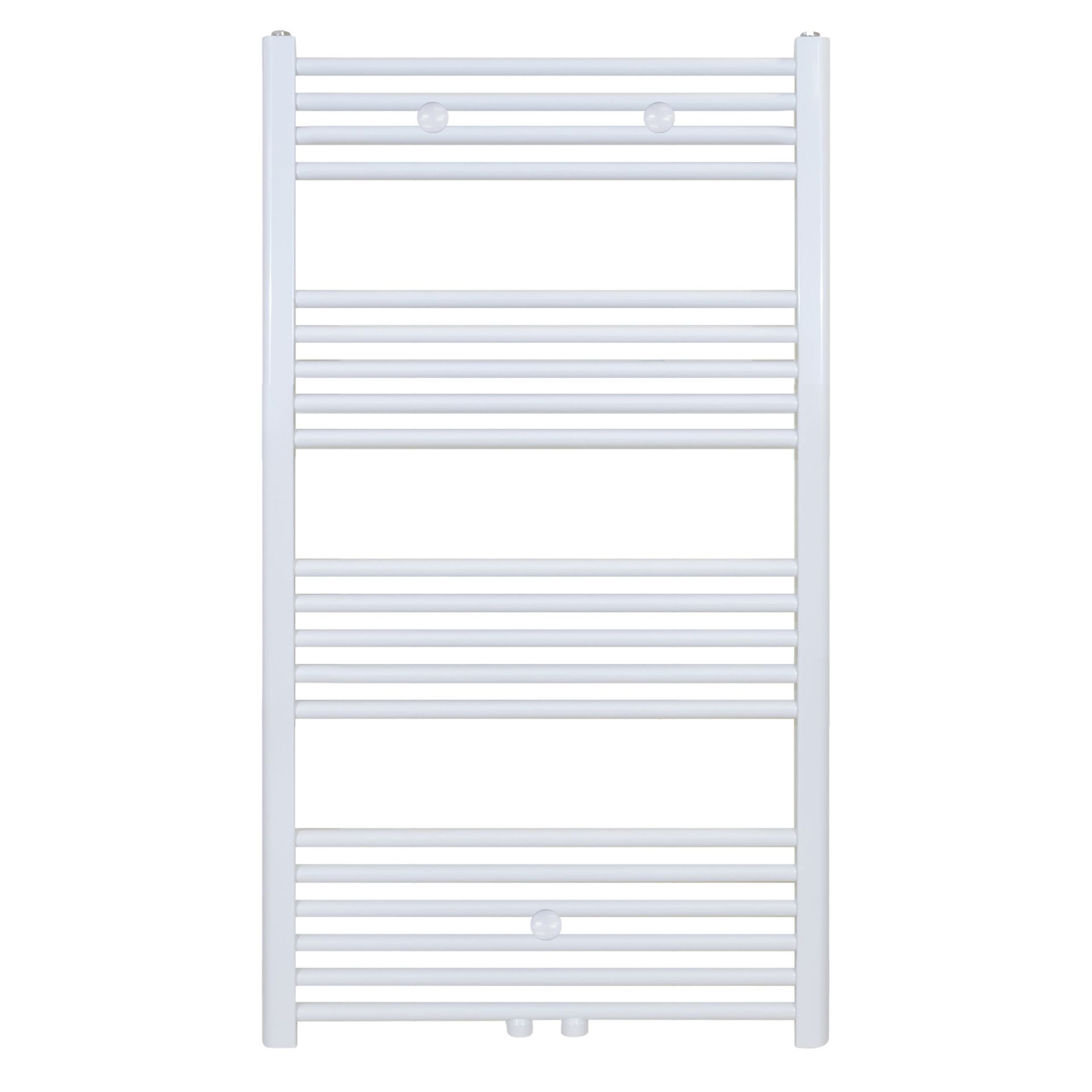 Sèche-serviettes Belrad – blanc – 1200 × 600 mm – 616 W – raccordement latéral ou central