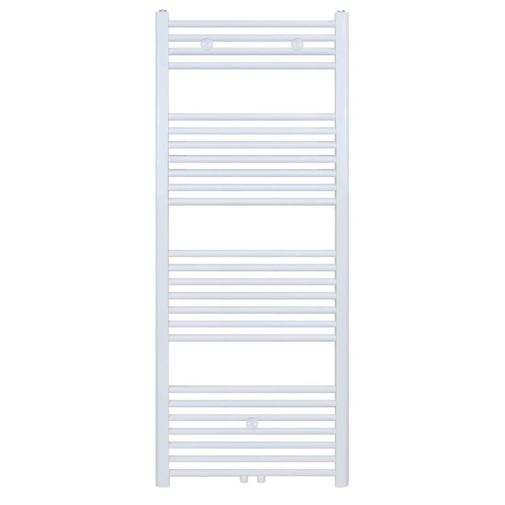 Sèche-serviettes Belrad – blanc – 1400 × 400 mm – 556 W – raccordement latéral ou central