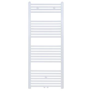 Sèche-serviettes Belrad – blanc – 1400 × 400 mm – 556 W – raccordement latéral ou central
