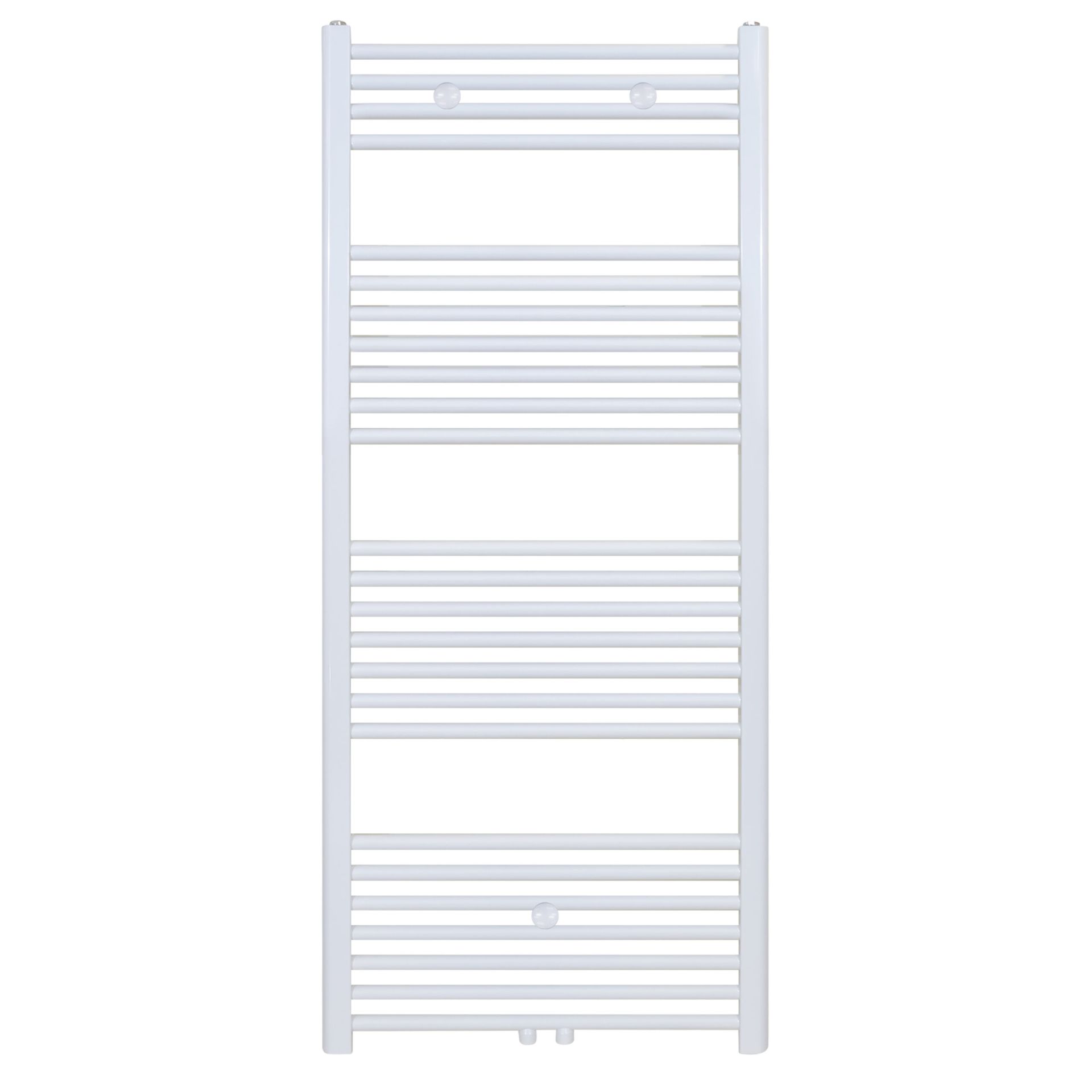 Sèche-serviettes Belrad – blanc – 1400 × 500 mm – 655 W – raccordement latéral ou central