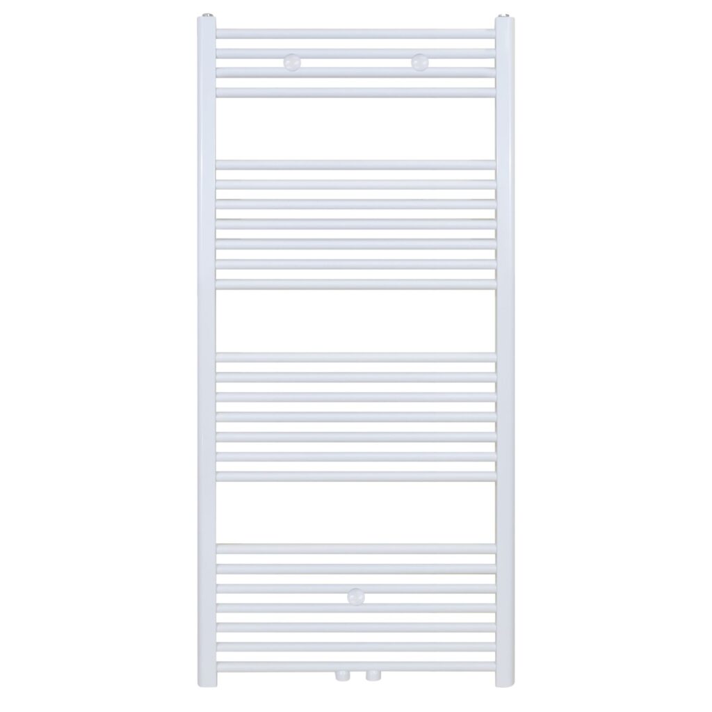 Sèche-serviettes Belrad – blanc – 1400 × 600 mm – 754 W – raccordement latéral ou central