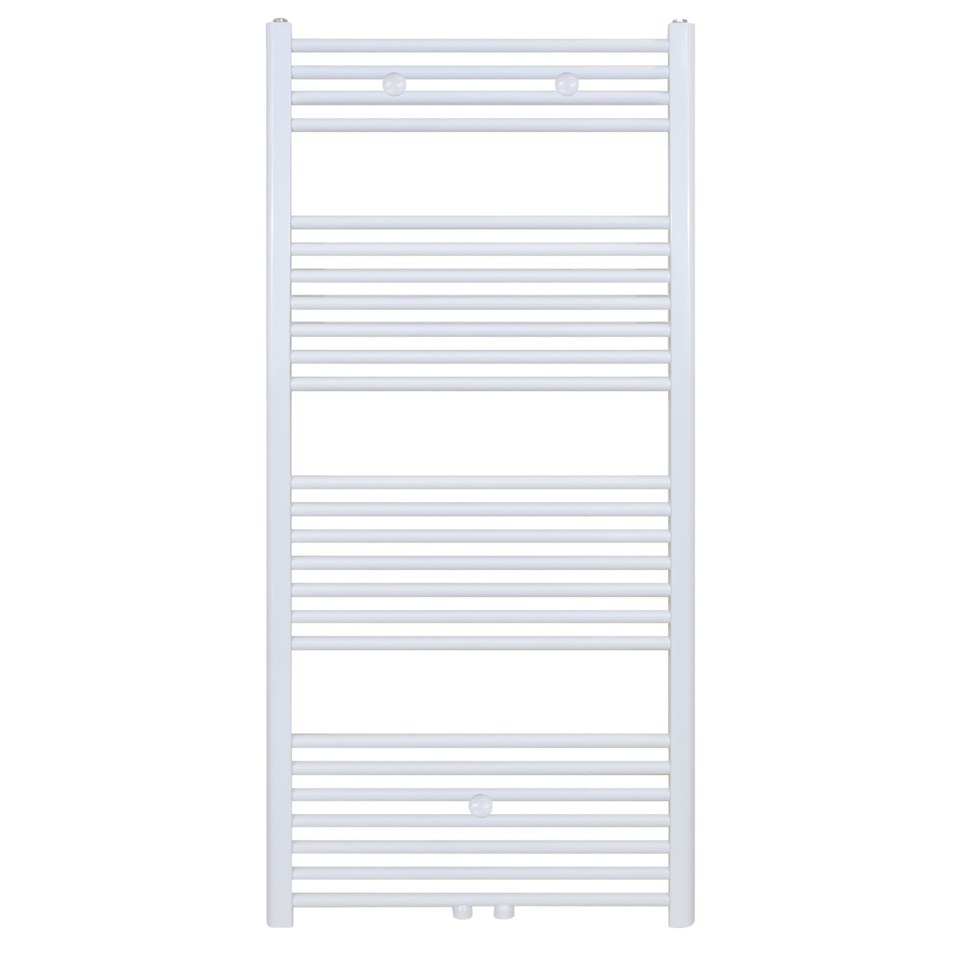 Sèche-serviettes Belrad – blanc – 1400 × 600 mm – 754 W – raccordement latéral ou central