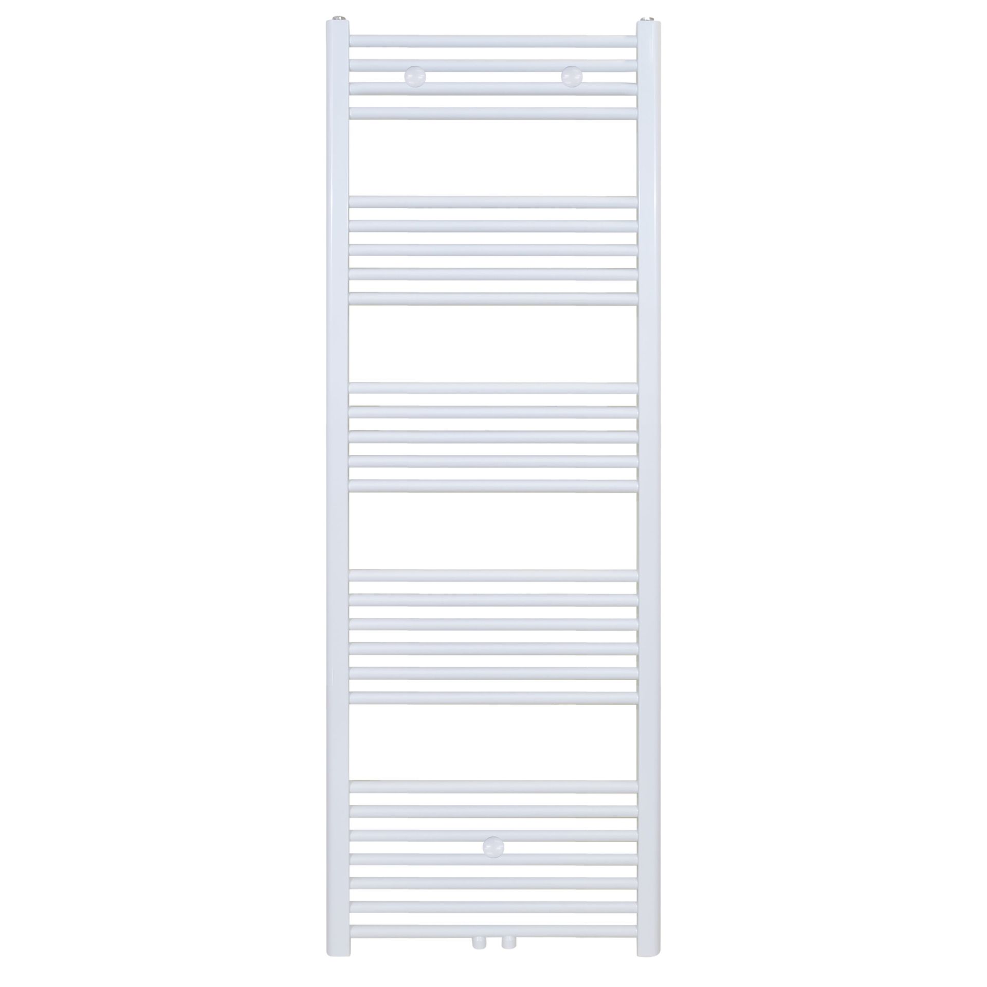 Sèche-serviettes Belrad – blanc – 1600 × 400 mm – 614 W – raccordement latéral ou central