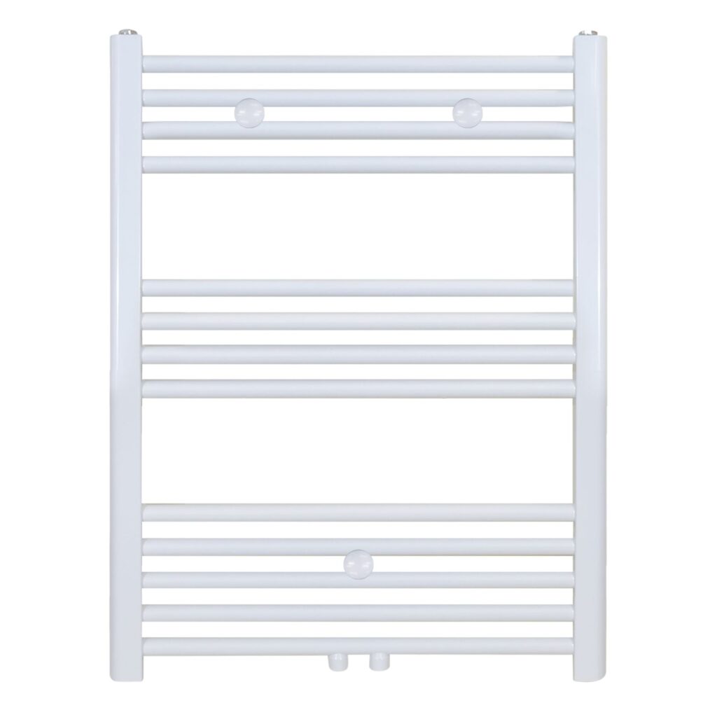 Sèche-serviettes Belrad – blanc – 800 × 500 mm – 352 W – raccordement latéral ou central