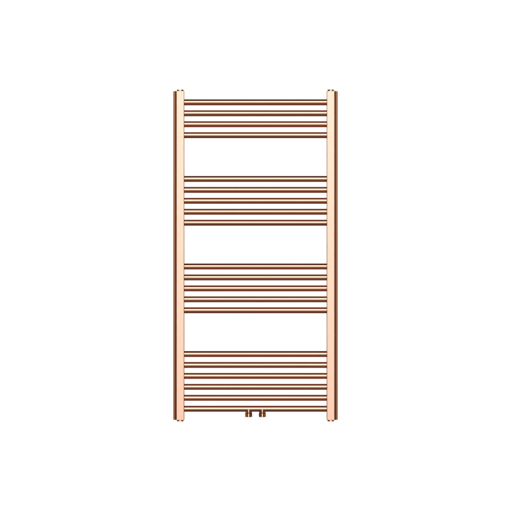 Sèche-serviettes Belrad – cuivre brossé – 1200 × 600 mm – 414 W – raccordement latéral ou central