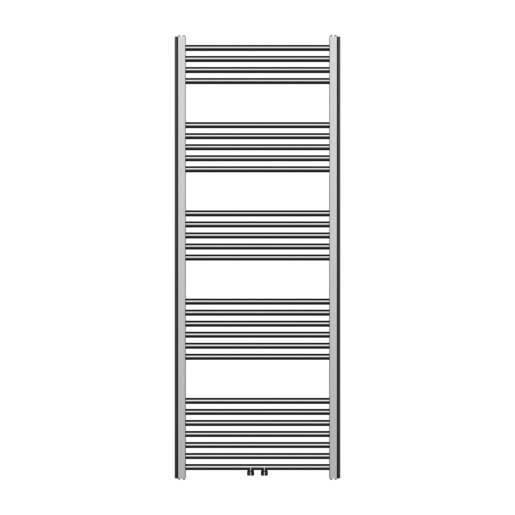 Sèche-serviettes Belrad – gunmetal – 1600 × 600 mm – 557 W – raccordement latéral ou central