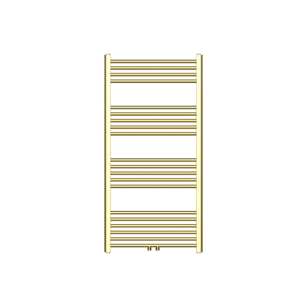 Sèche-serviettes Belrad – or brossé – 1200 × 600 mm – 414 W – raccordement latéral ou central