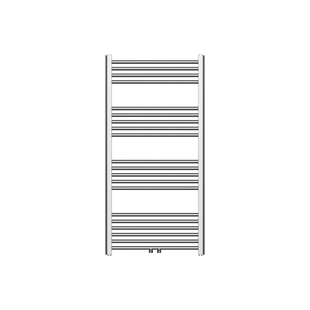 Sèche-serviettes Belrad – inox brossé – 1200 × 600 mm – 414 W – raccordement latéral ou central
