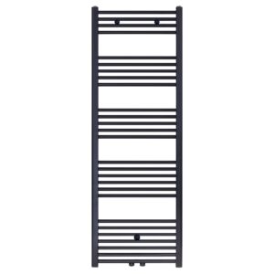 Sèche-serviettes Belrad – noir mat – 1600 × 600 mm – 828 W – raccordement latéral ou central