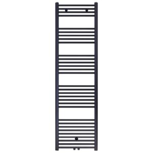 Sèche-serviettes Belrad – noir mat – 1800 × 500 mm – 821 W – raccordement latéral ou central