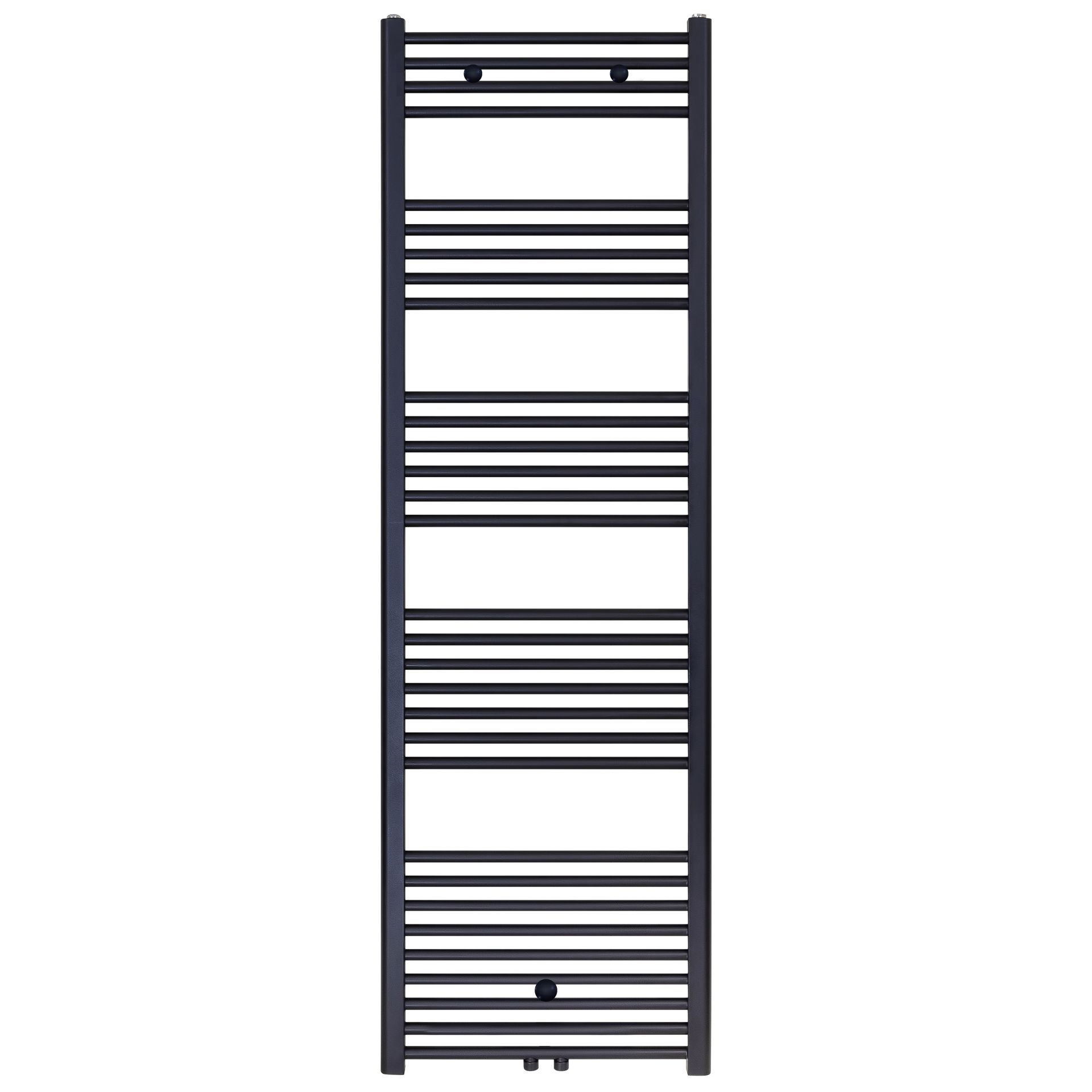 Sèche-serviettes Belrad – noir mat – 1800 × 600 mm – 944 W – raccordement latéral ou central