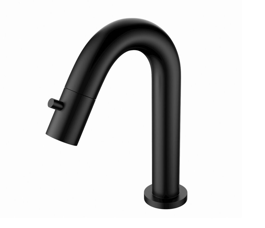 Robinet d'eau froide 1/2" en inox – noir mat