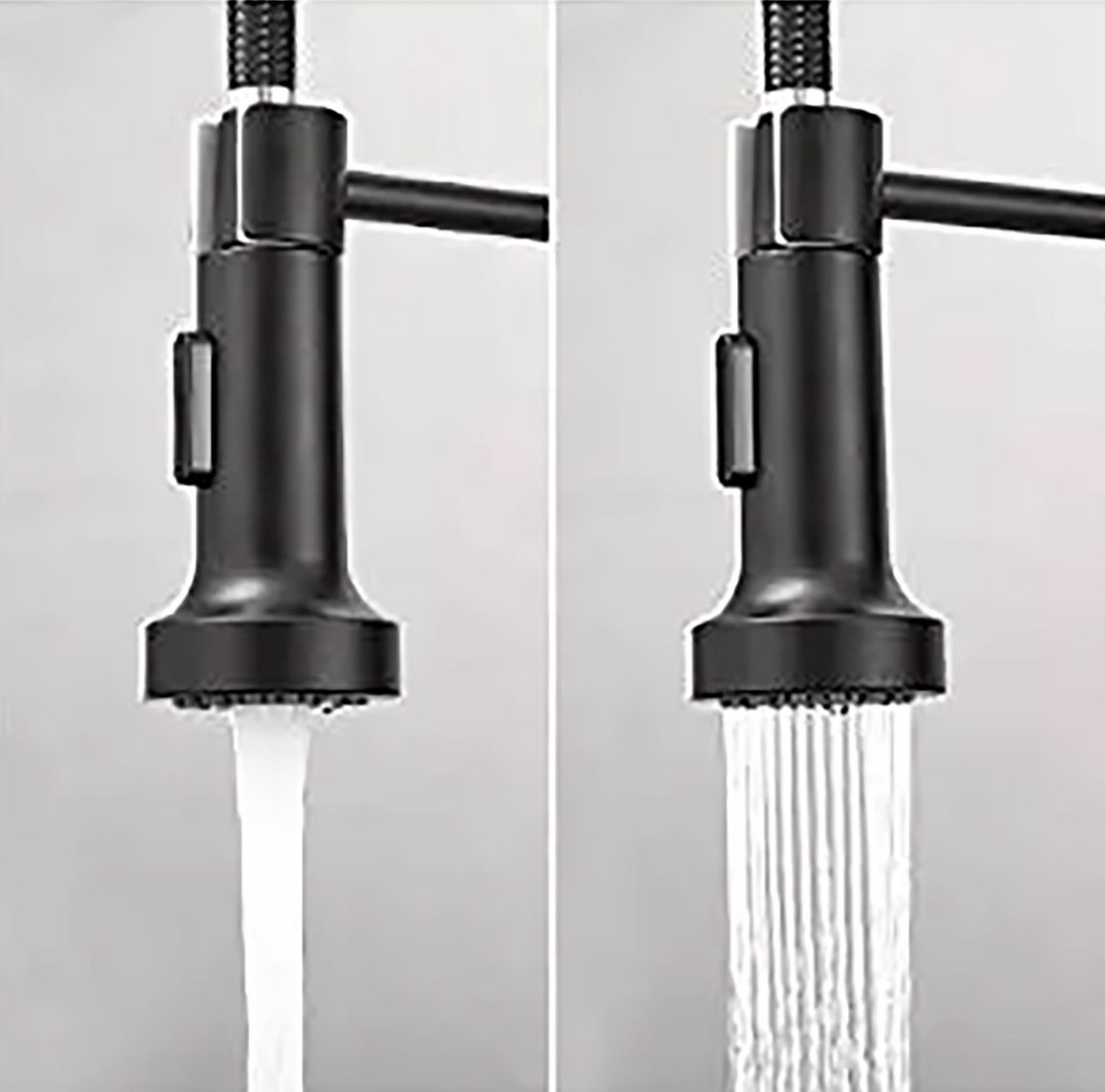 Mitigeur de cuisine Aloni avec douchette extractible – noir mat