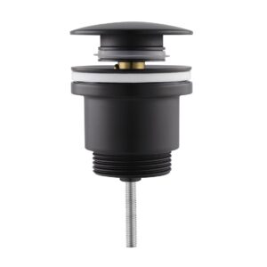 Bonde push-up 5/4" avec trop-plein – noir mat