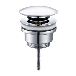 Bonde push-up 5/4" avec trop-plein – chrome