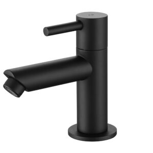 Robinet d'eau froide 1/2" en laiton – noir mat
