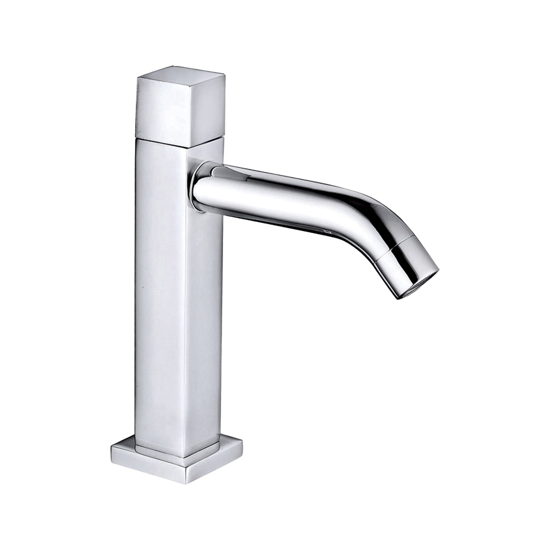 Robinet d'eau froide – carré – chrome