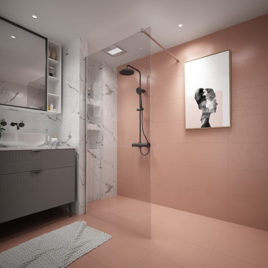 ALONI ECO DOUCHE À L’ITALIENNE - 1000X2000MM - CHROME-VERRE CLAIR