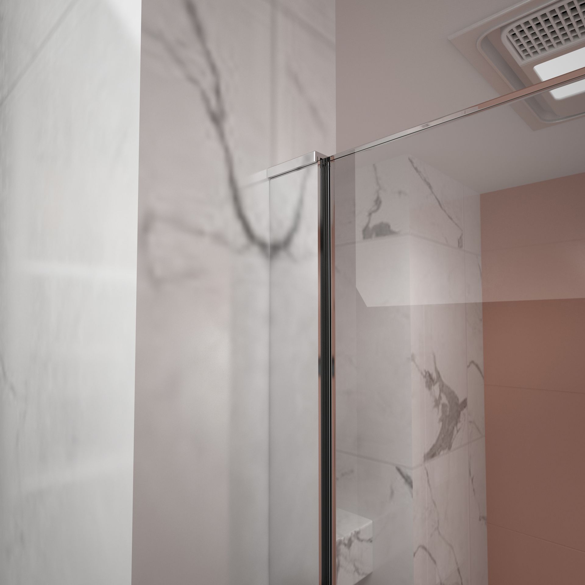 ALONI ECO DOUCHE À L’ITALIENNE - 1000X2000MM - CHROME-VERRE CLAIR