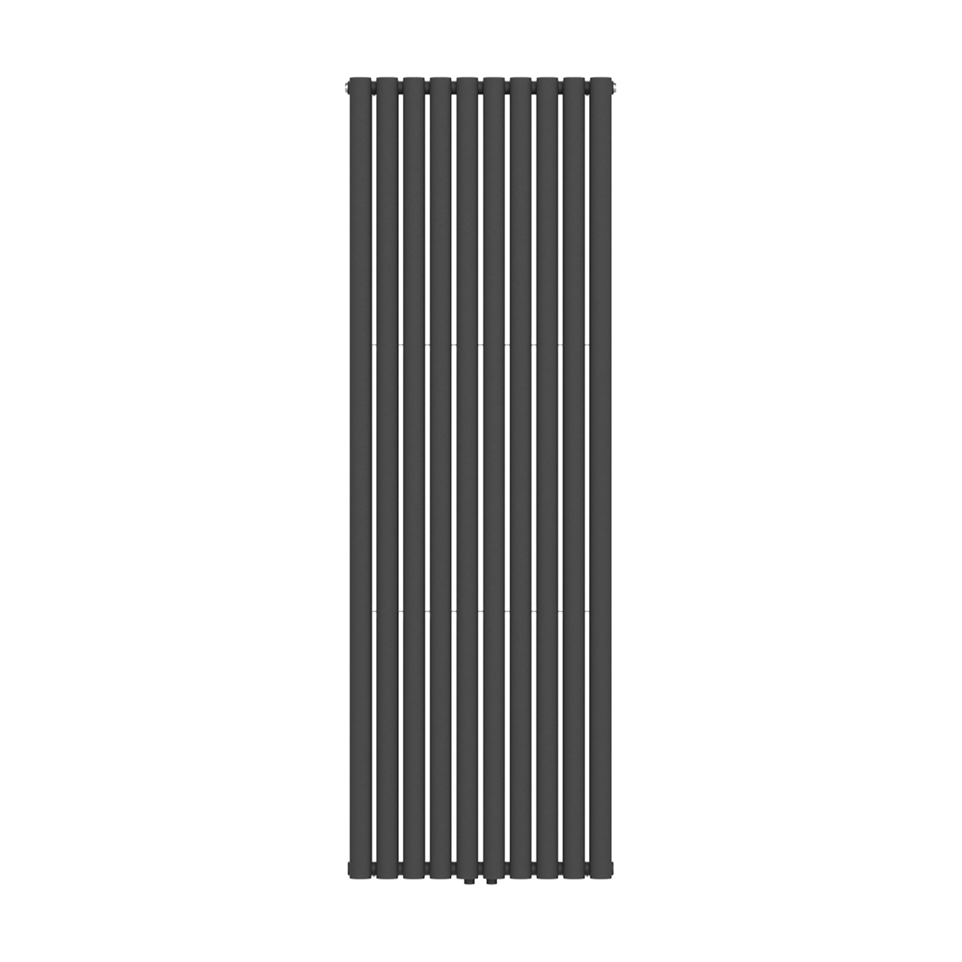 Radiateur vertical Verti Oval double (2×10 éléments) – 1800 × 600 mm – 2 050 W – noir mat