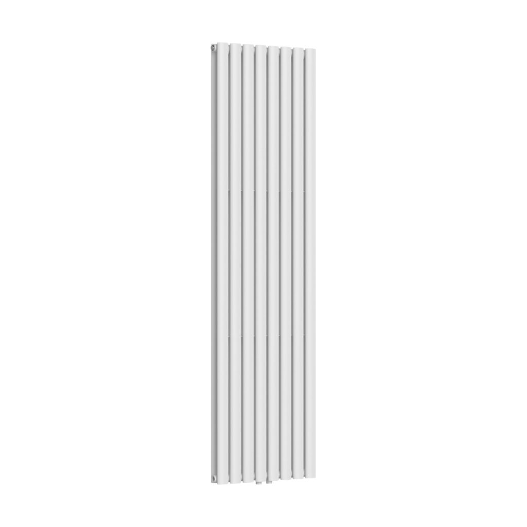 Radiateur vertical Verti Oval double (2×8 éléments) – 1800 × 480 mm – 1 640 W – blanc