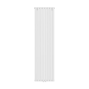 Radiateur vertical Verti Oval double (2×8 éléments) – 1800 × 480 mm – 1 640 W – blanc
