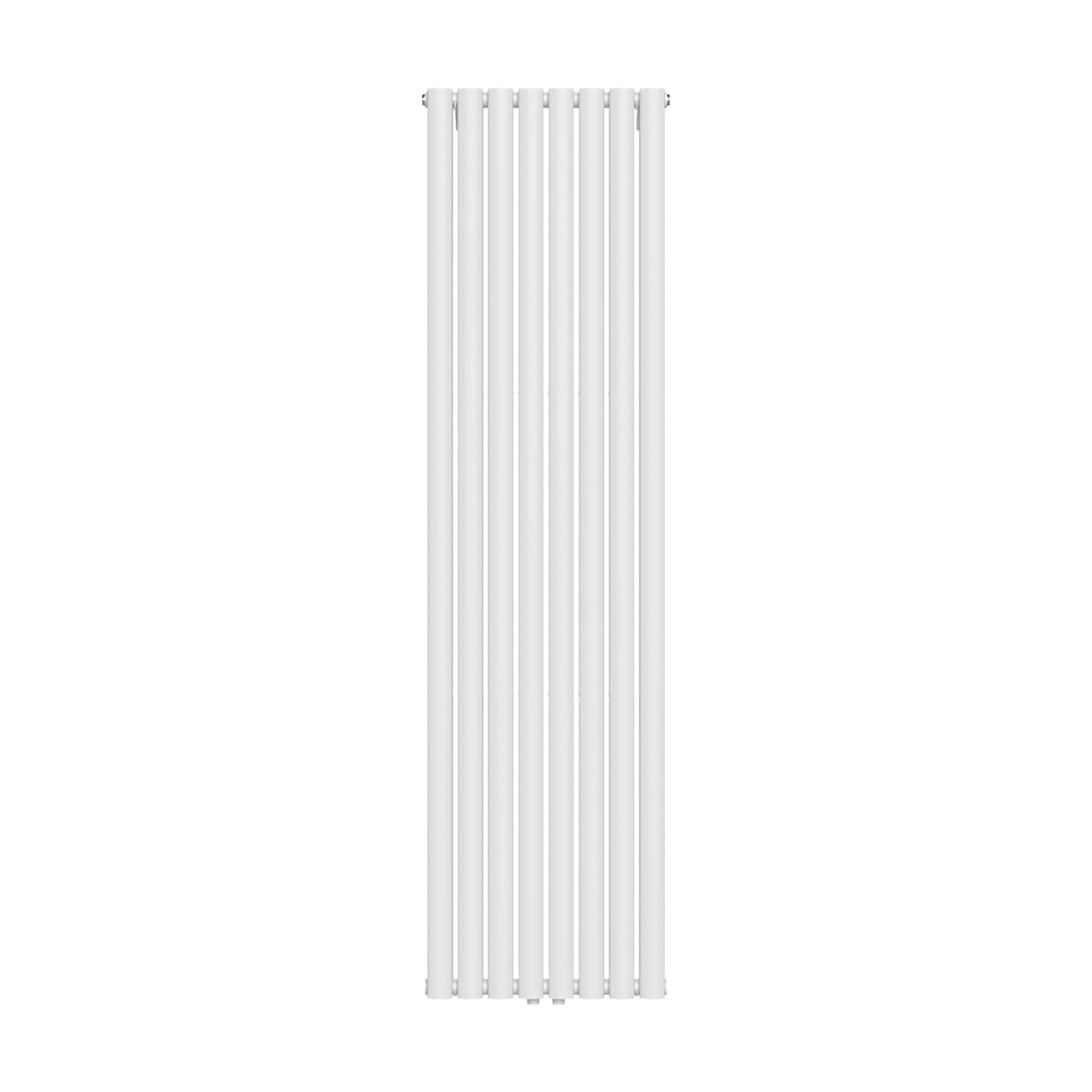 Radiateur vertical Verti Oval double (2×8 éléments) – 1800 × 480 mm – 1 640 W – blanc