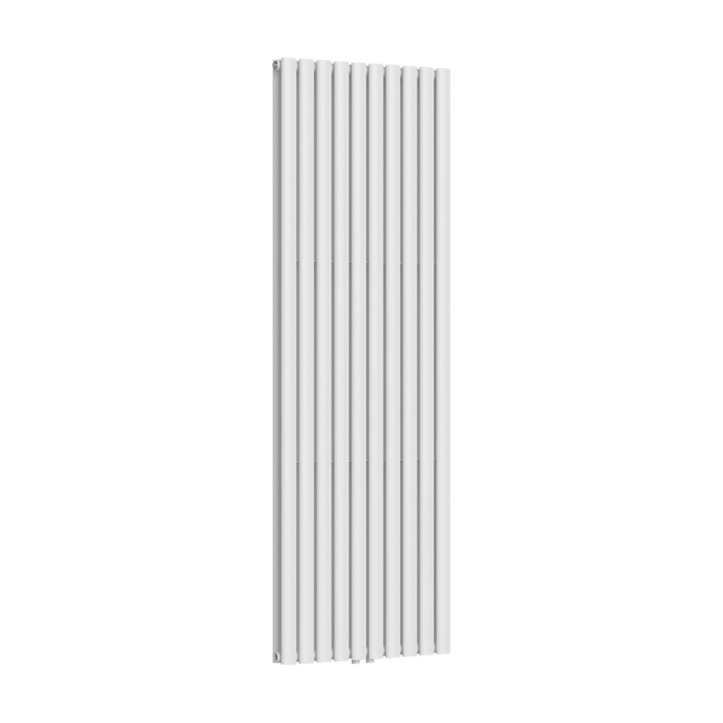 Radiateur vertical Verti Oval double (2×10 éléments) – 1800 × 600 mm – 2 050 W – blanc brillant