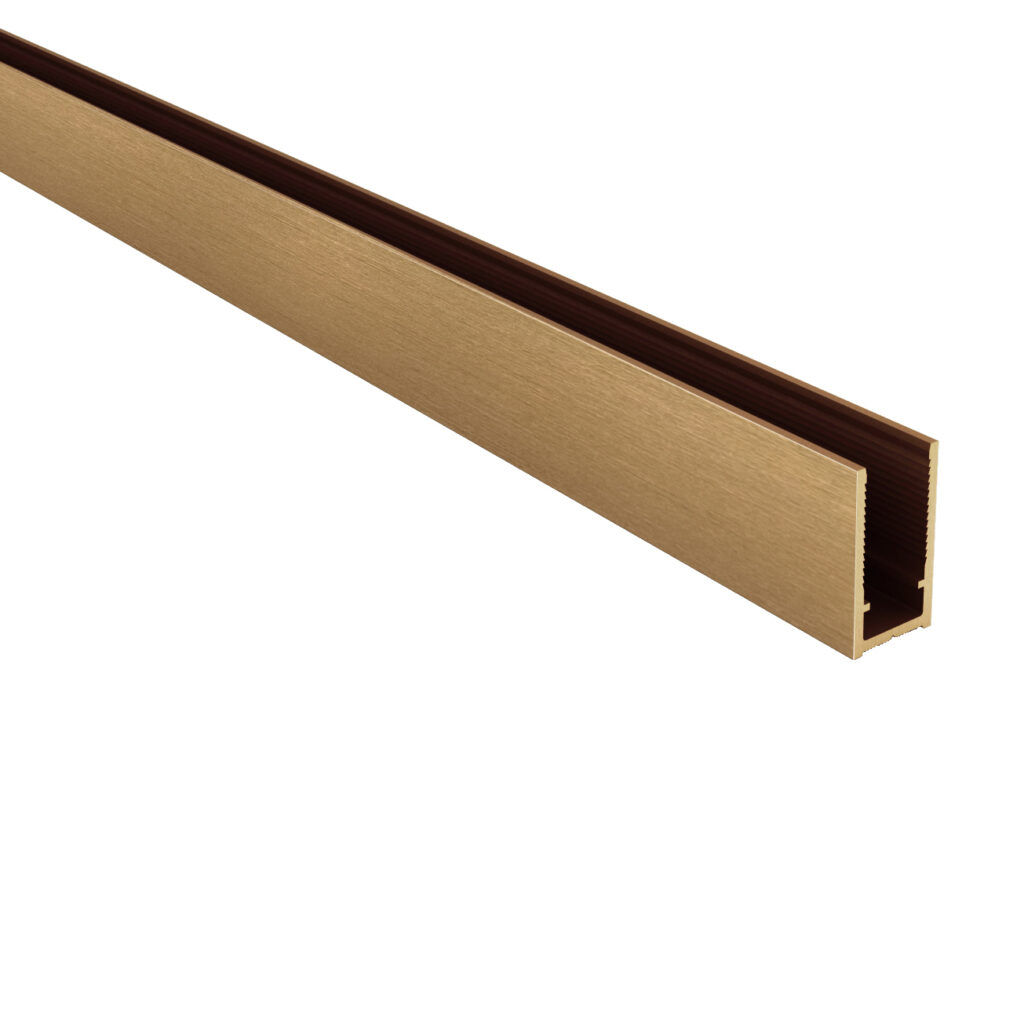 ALONI PROFIL MURAL POUR PAROI DE DOUCHE - 200 CM - BRUN BRONZÉ
