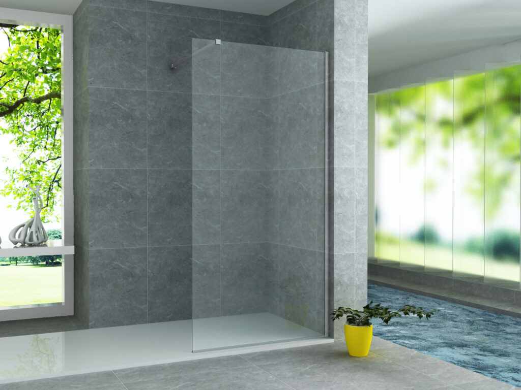 ALONI PROFIL MURAL POUR PAROI DE DOUCHE - 200 CM - CHROME