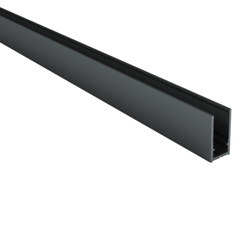 ALONI PROFIL MURAL POUR PAROI DE DOUCHE - 200 CM - GUNMETAL