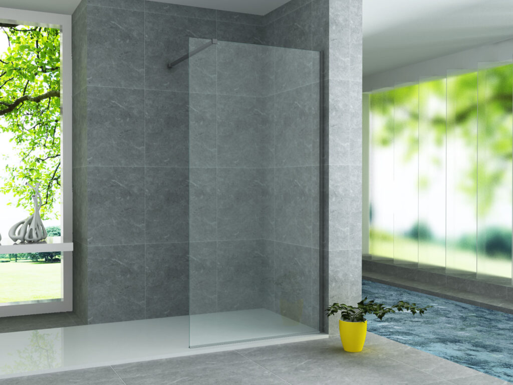 ALONI PAROI EN VERRE POUR DOUCHE À L’ITALIENNE - 900X2000MM - VERRE CLAIR
