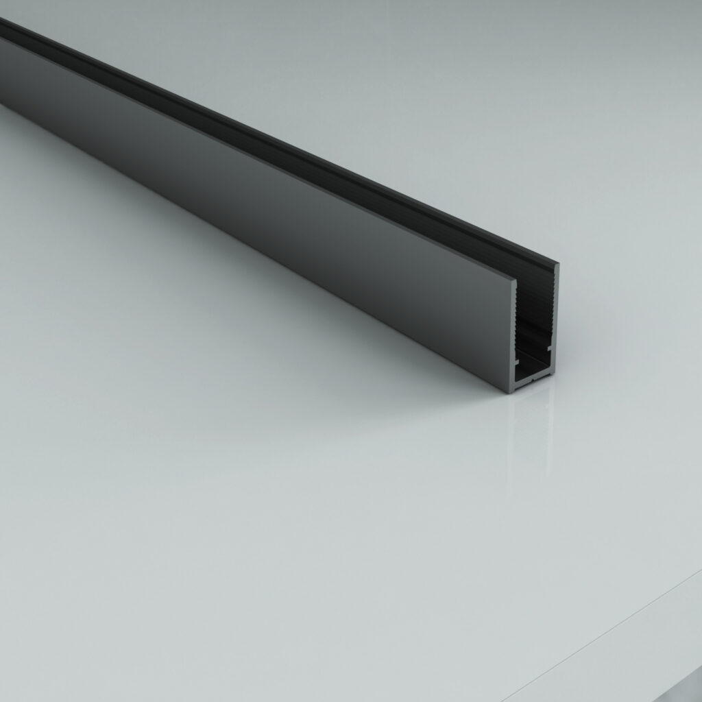 ALONI PROFIL MURAL POUR PAROI DE DOUCHE - 200 CM - GUNMETAL