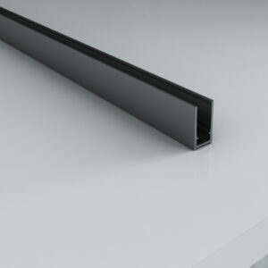 ALONI PROFIL MURAL POUR PAROI DE DOUCHE - 200 CM - GUNMETAL