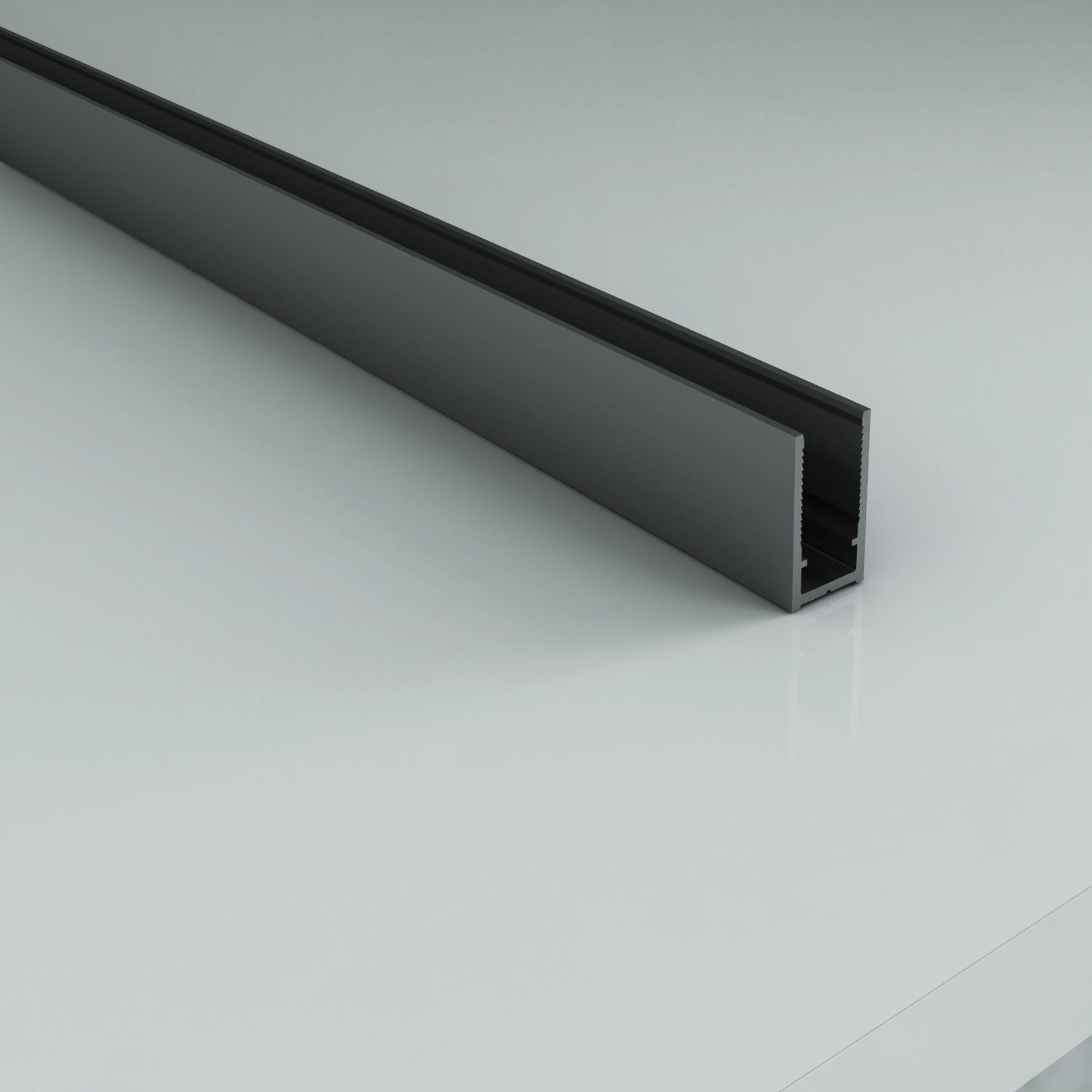 ALONI PROFIL MURAL POUR PAROI DE DOUCHE - 200 CM - GUNMETAL