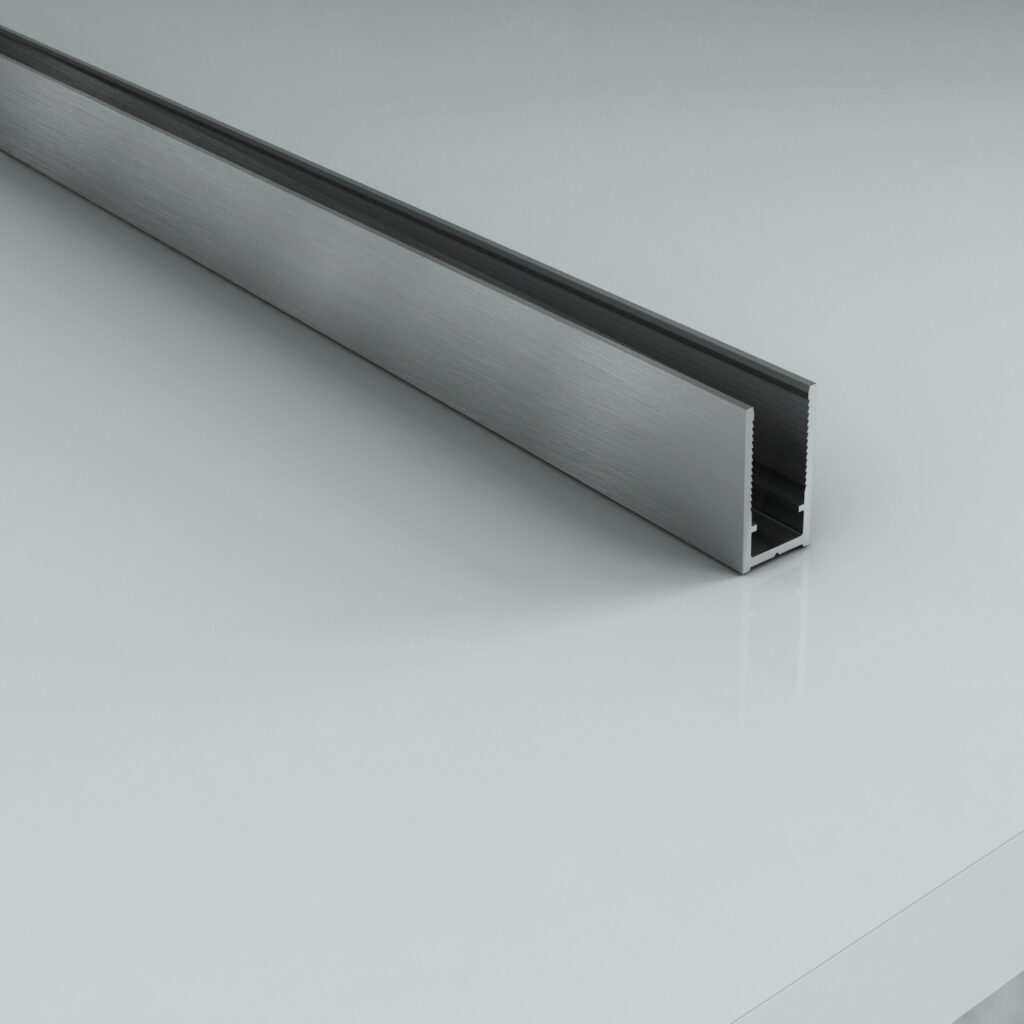 ALONI PROFIL MURAL POUR PAROI DE DOUCHE - 200 CM - ACIER INOX BROSSÉ