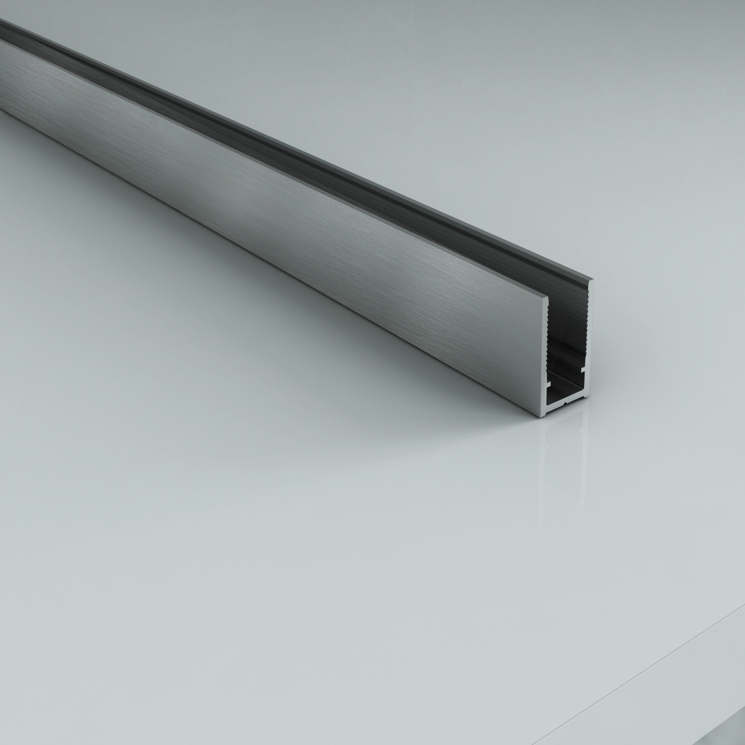 ALONI PROFIL MURAL POUR PAROI DE DOUCHE - 200 CM - ACIER INOX BROSSÉ