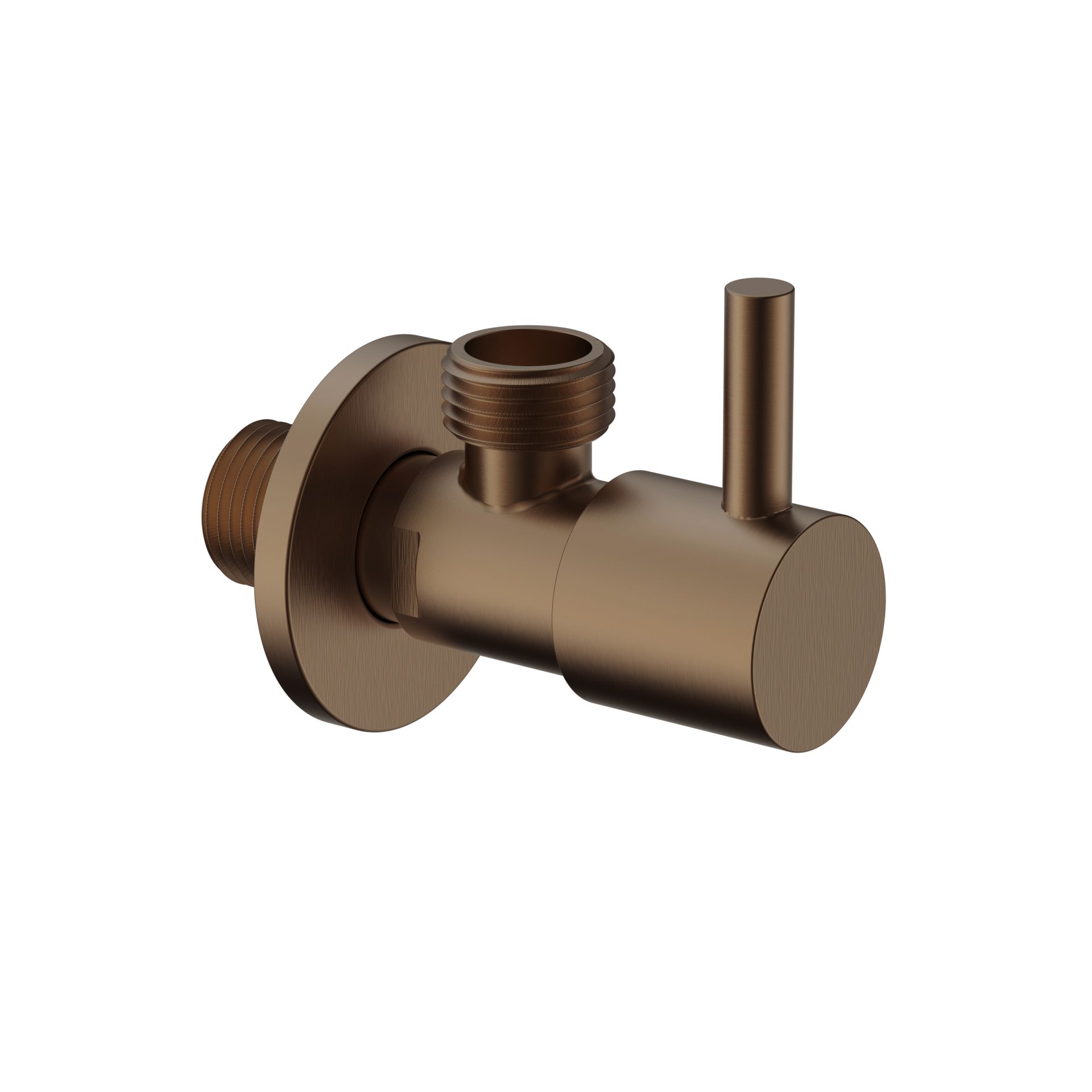 Robinet d’arrêt d’angle Uniforma – 1/2" x 3/8" – brun bronzé (PVD)