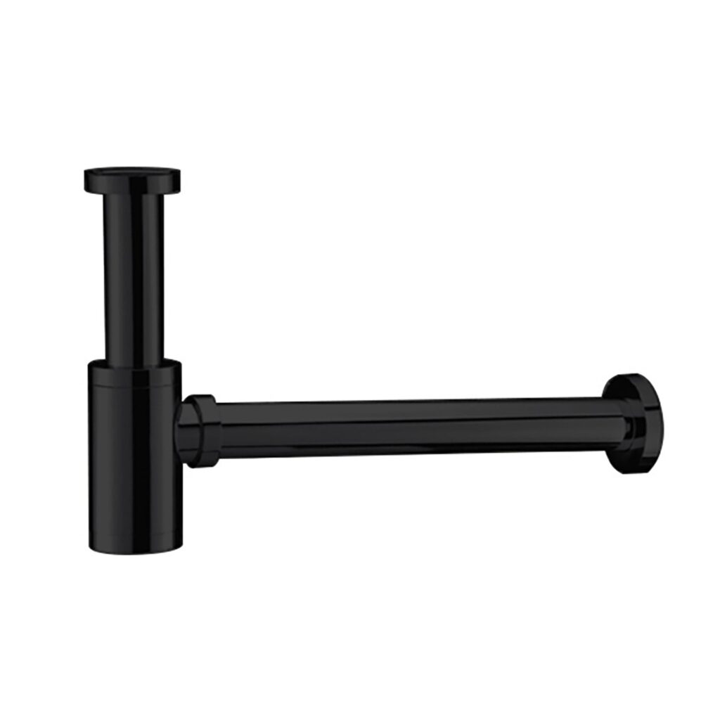Siphon pour lavabo et lave-mains Uniforma – noir mat (PVD)