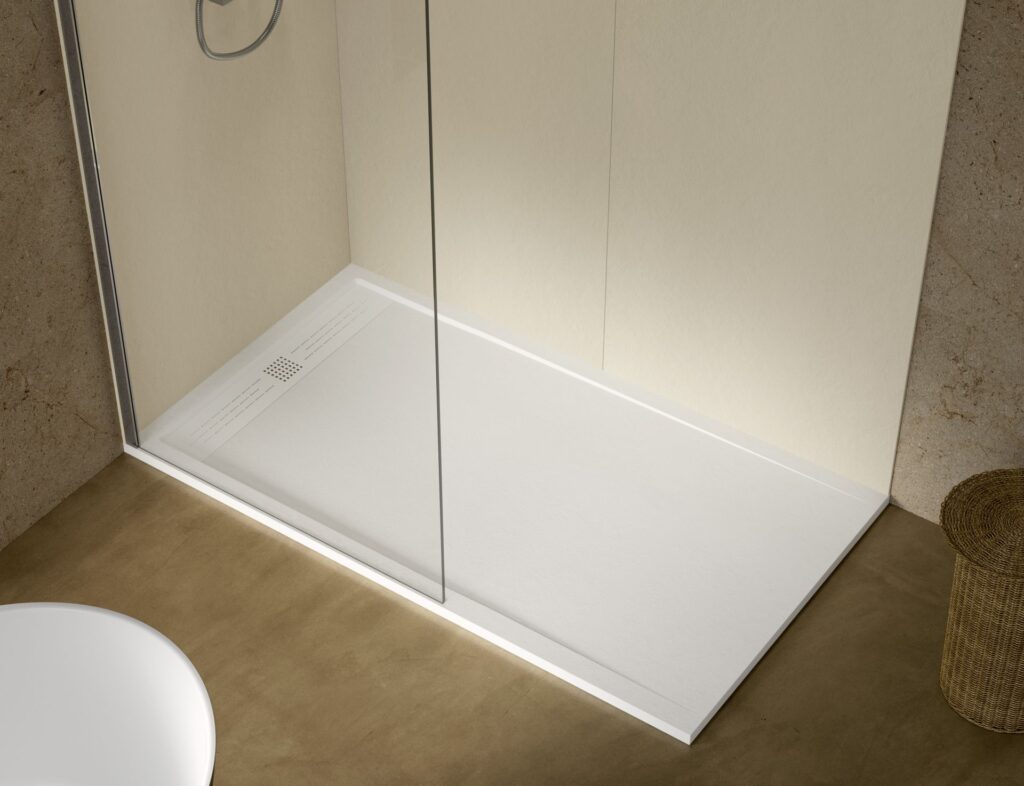 Receveur de douche Elite Aloni – 180 × 90 cm – Blanc mat, composite