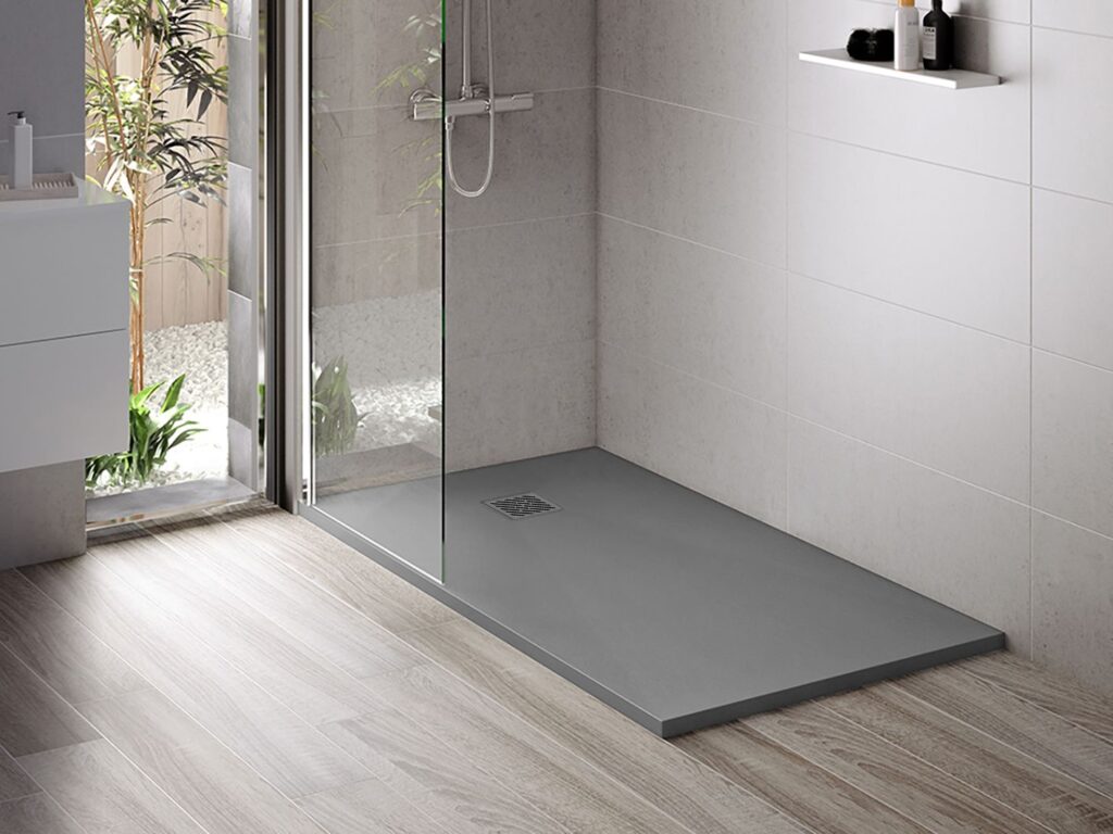 Receveur de douche Madison Aloni – 180 × 90 cm – Gris mat, composite
