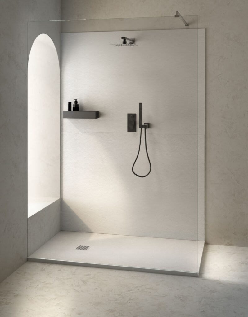 Receveur de douche Madison Aloni – 140 × 90 cm – Blanc mat, composite