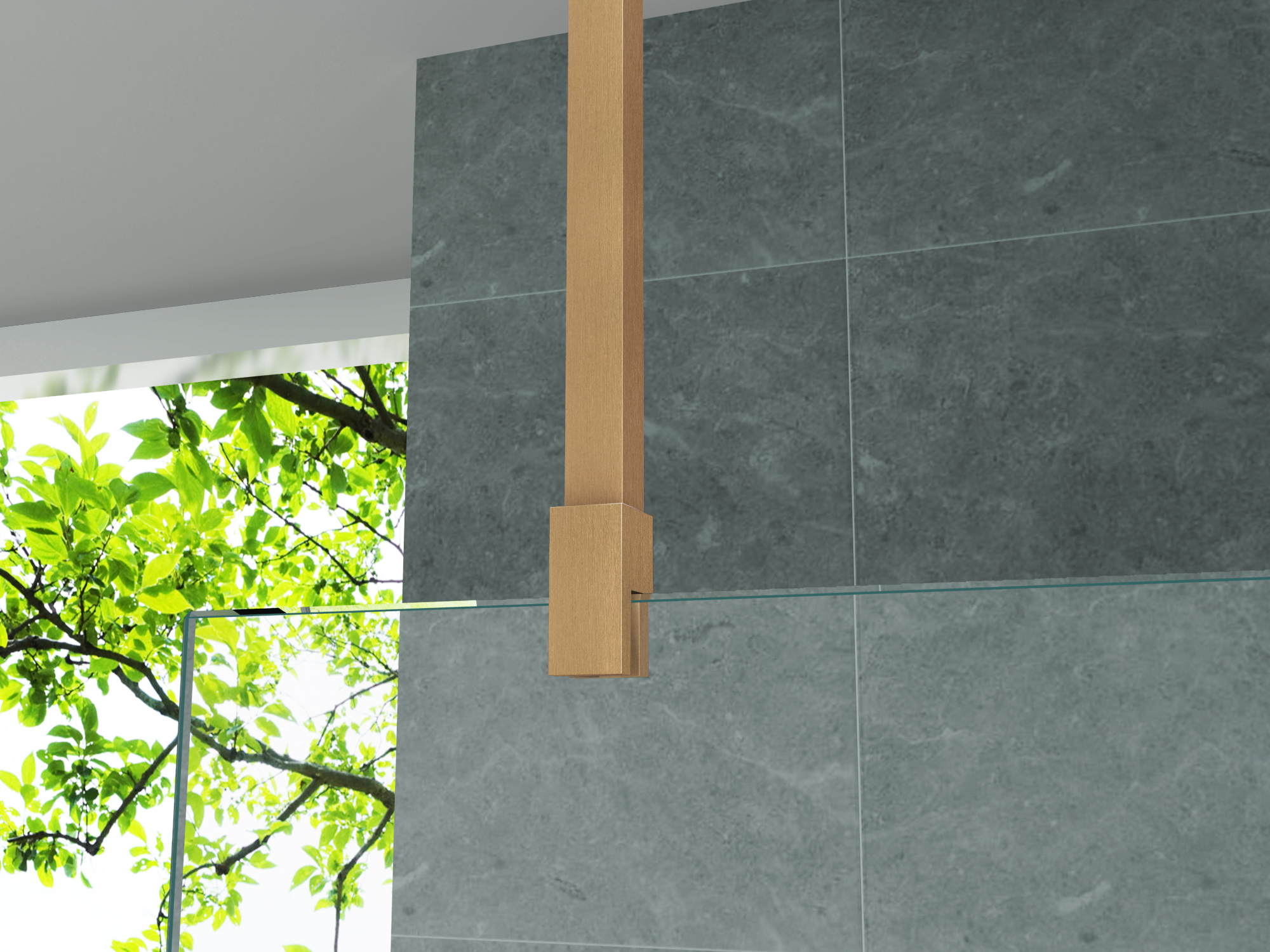 ALONI SUPPORT PLAFOND - RÉGLABLE - 43-80 CM - BRUN BRONZÉ