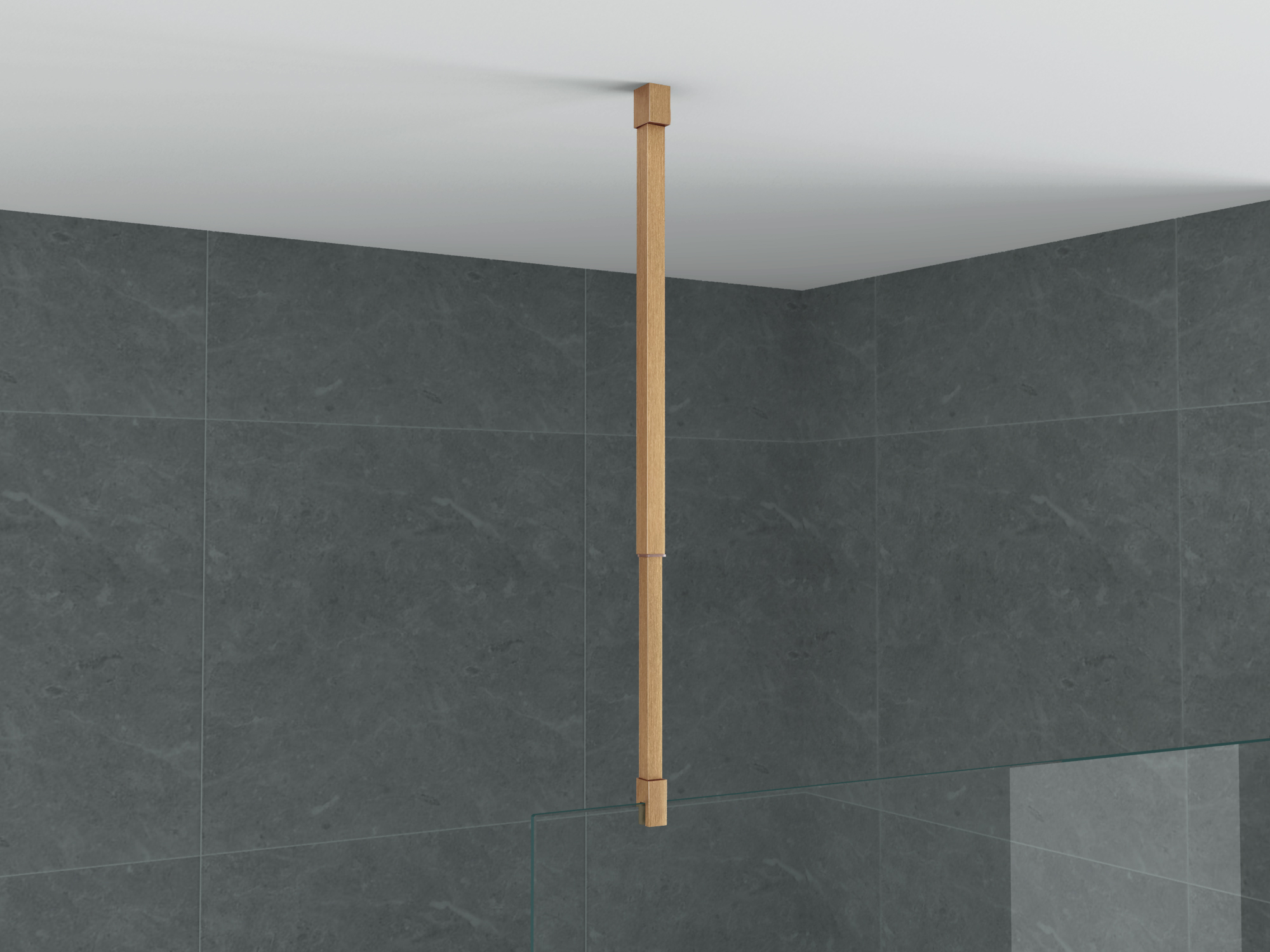 ALONI SUPPORT PLAFOND - RÉGLABLE - 43-80 CM - BRUN BRONZÉ