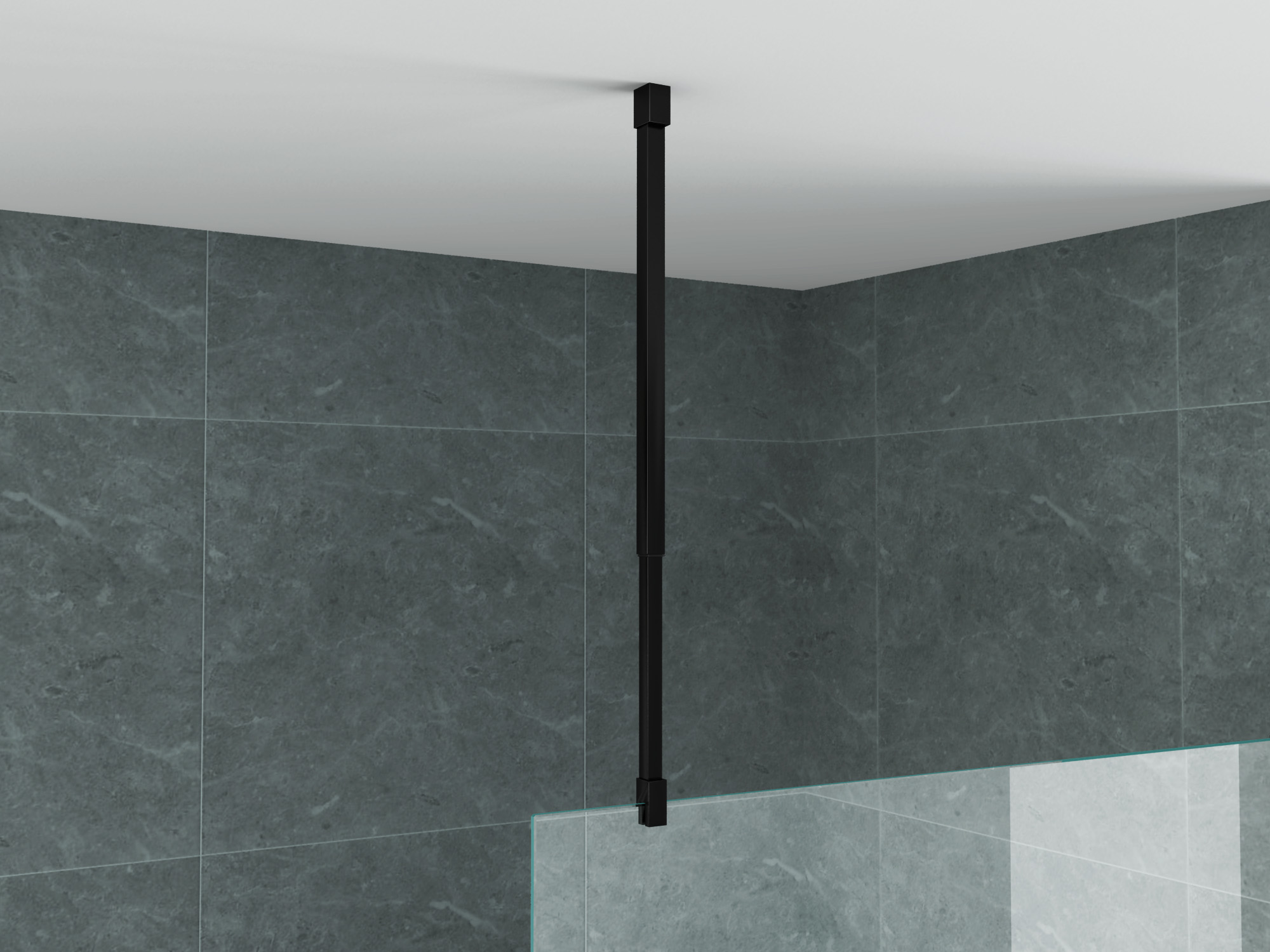 ALONI SUPPORT PLAFOND - RÉGLABLE - 43-80 CM - NOIR MAT