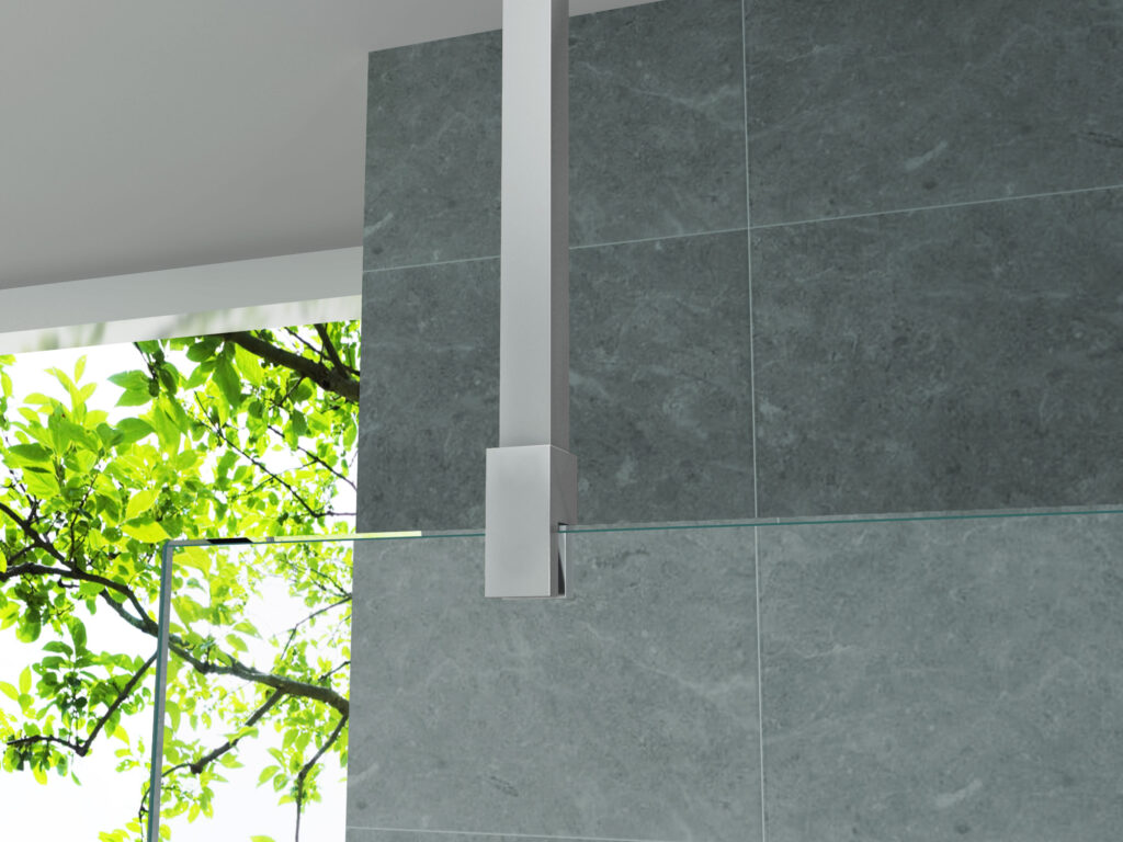 ALONI SUPPORT PLAFOND - RÉGLABLE - 43-80 CM - ACIER INOX BROSSÉ