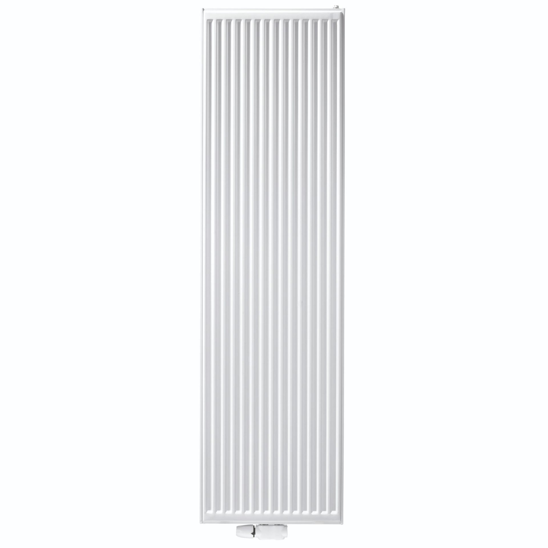 Radiateur vertical Stelrad Vertex T22 – 2000 × 500 mm – 2 145 W – blanc brillant